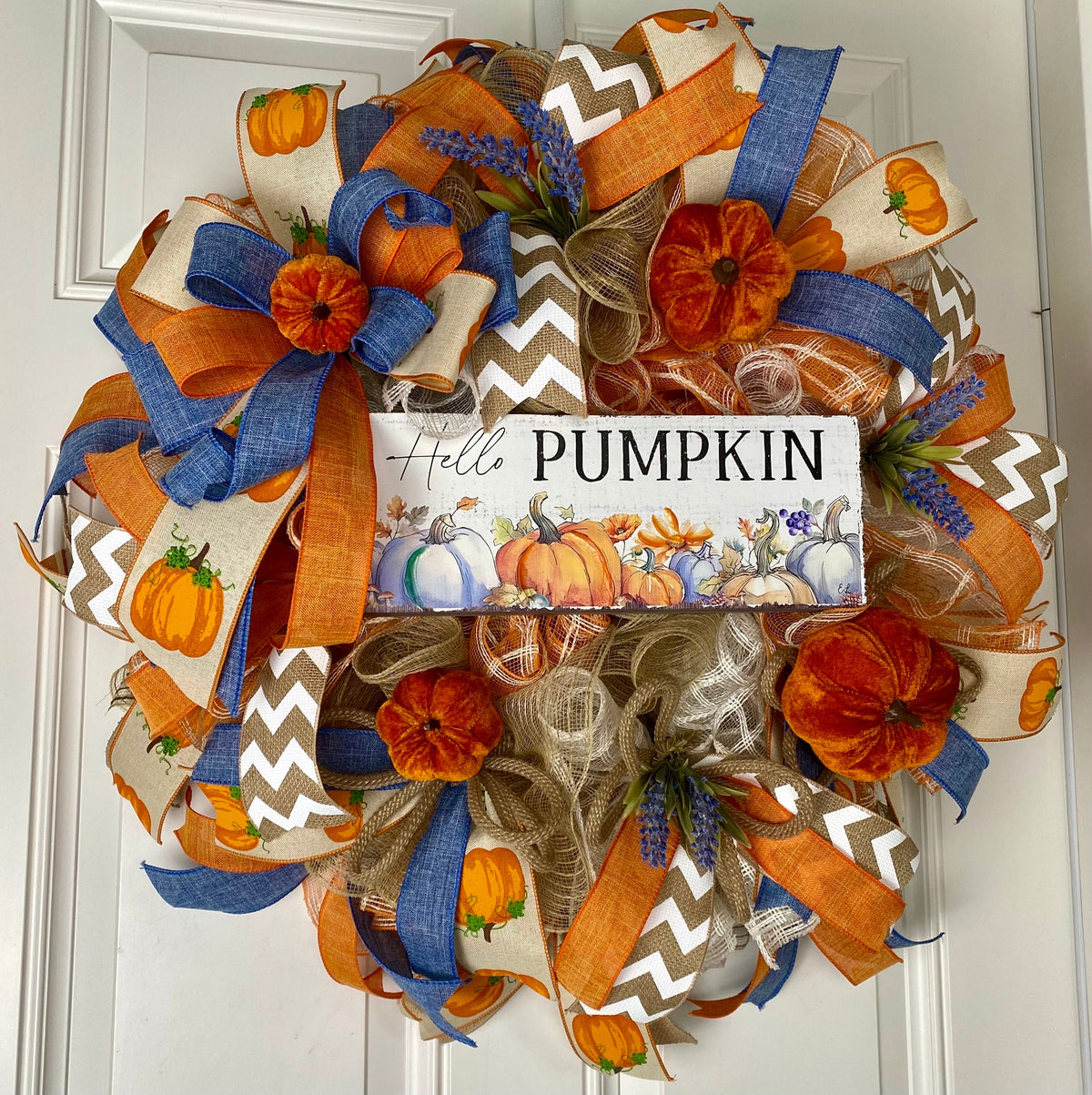 Fall Wreath, Rustic Farmhouse, Autumn, Thanksgiving Decor, Mesh Wreath, Gift