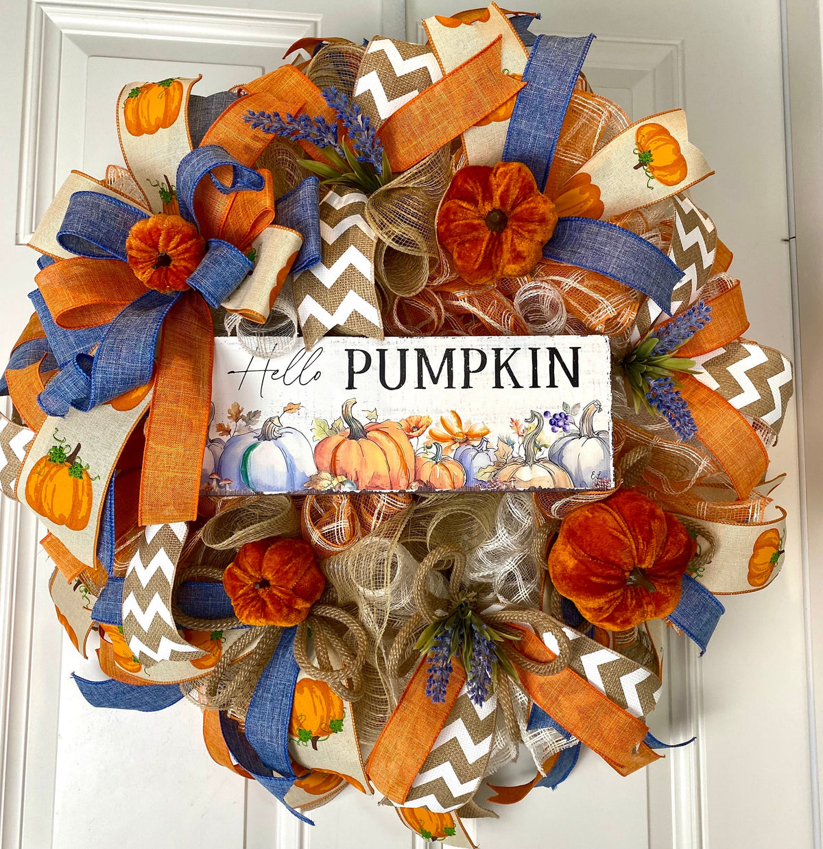 Fall Wreath, Rustic Farmhouse, Autumn, Thanksgiving Decor, Mesh Wreath, Gift