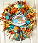 Large Fall Wreath, Floral Autumn Decor