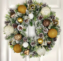 Lighted Christmas Lantern Wreath