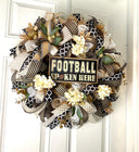 Fall Football Hydrangea Wreath, Farmhouse Wreath for Every Season, Autumn Decor