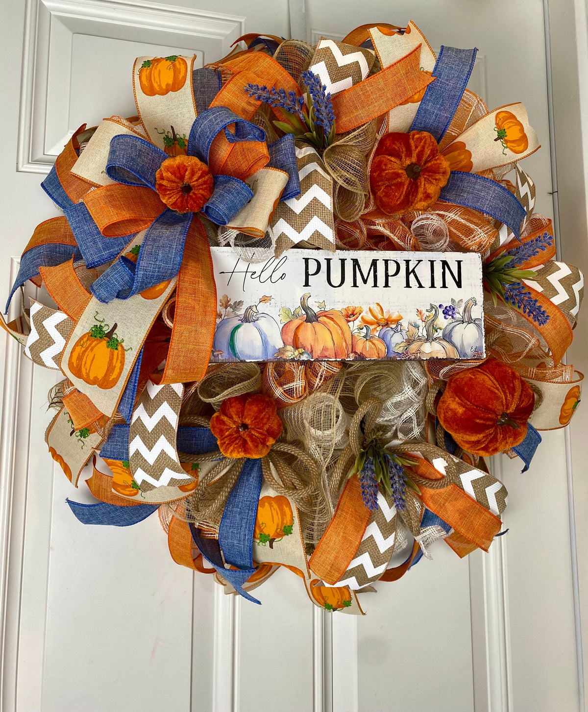 Fall Wreath, Rustic Farmhouse, Autumn, Thanksgiving Decor, Mesh Wreath, Gift