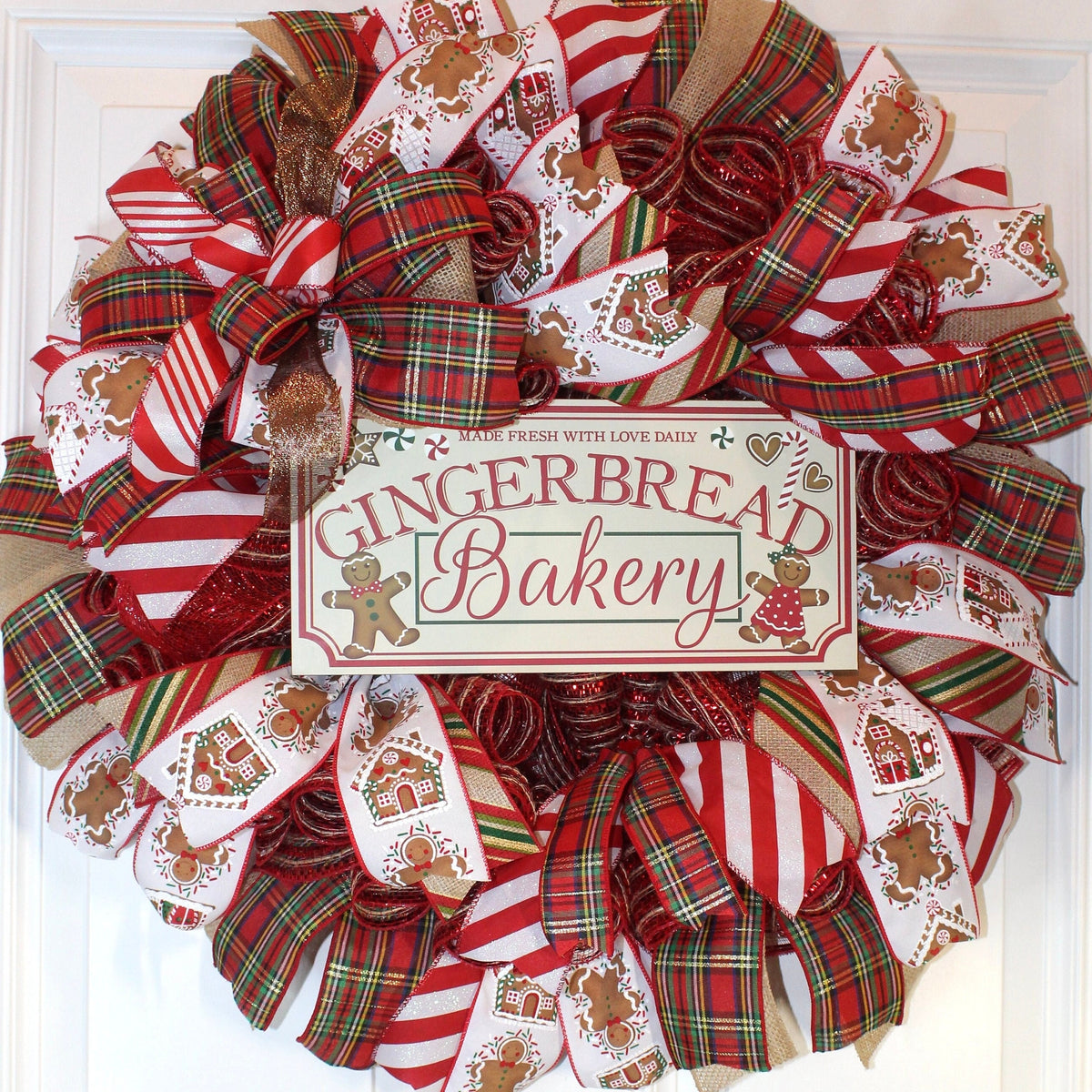 Christmas Gingerbread Bakery Wreath