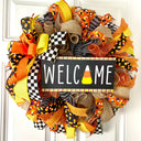 Candy Corn Halloween Wreath: Farmhouse Fall Front Door Decor