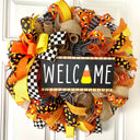 Candy Corn Halloween Wreath: Farmhouse Fall Front Door Decor