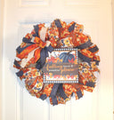 Fall Wreath, Farmhouse Pumpkin, Blue And Orange, Autumn Harvest Party, Thanksgiving Porch Decor