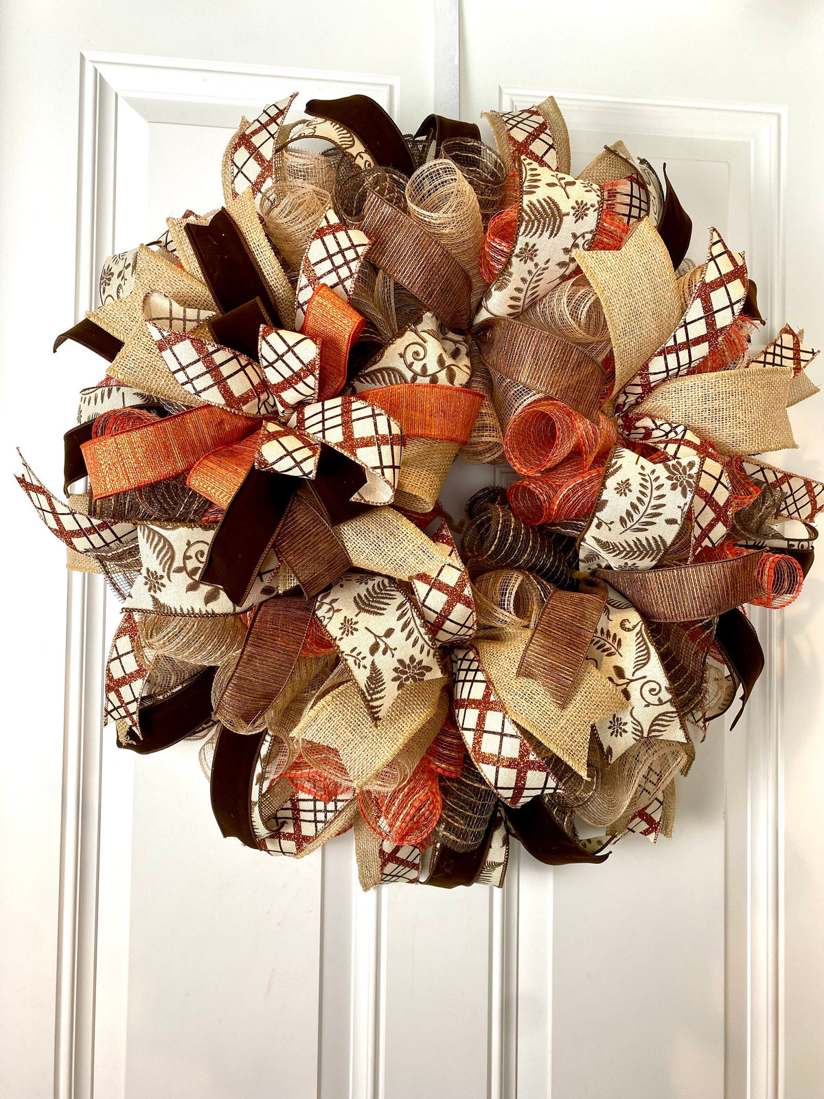Fall Farmhouse Wreath: Boho Autumn Thanksgiving Porch Decor
