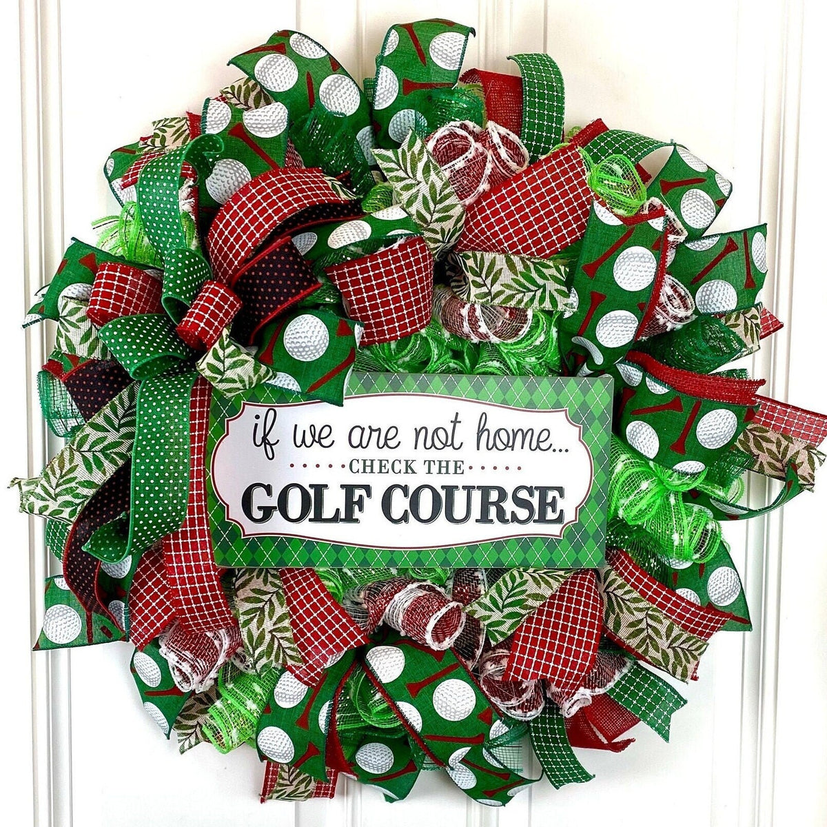 Summer Wreath, Golf wreath, Gift for Dad, Fathers Day, Handmade gift