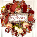 Fall Wreath, Farmhouse Peony, Autumn Farmhouse Charm for Your Front Door