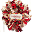 Christmas Wreath, Gingerbread, Farmhouse Winter Wreath for front door