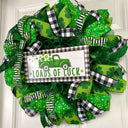 St Patricks Day Wreath, Shamrock Truck Wreath, St. Patrick Wreath, Irish Wreath for front door