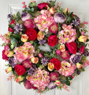 Summer Wreath, Hydrangea Floral Wreath, Farmhouse Wreath for Every Season, Spring Summer Wreath
