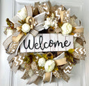 Neutral Summer Wreath, Peony, Sunflower, Lambs ear Everyday Farmhouse Decor, Front Door, Farmhouse All Season Wreath, Deco Mesh