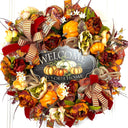 Fall Wreath, Pumpkin, Floral Wreath, Pumpkin decor, deco mesh wreath, Fall wreath for front door, fall decor