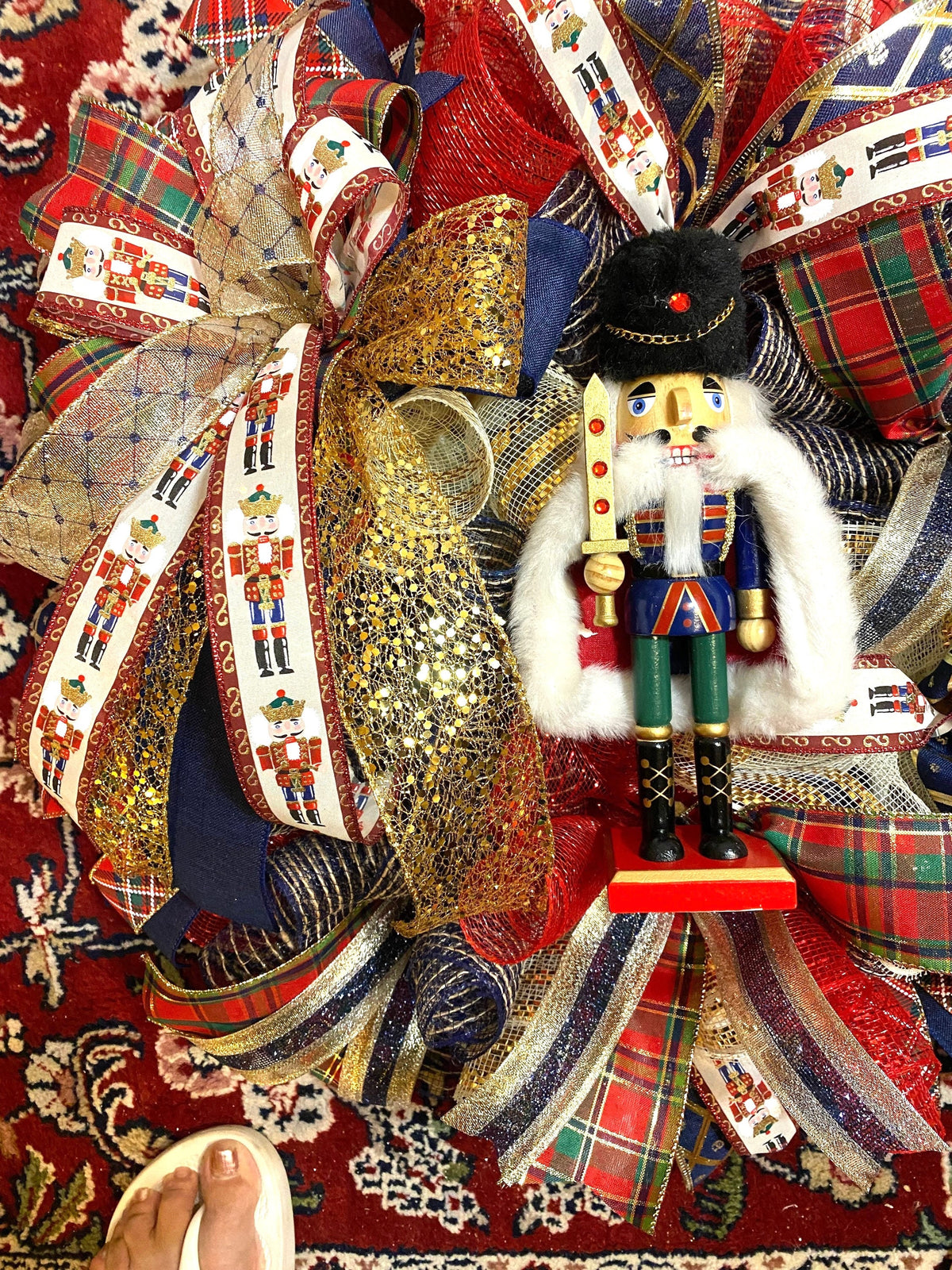 Nutcracker Wreath, Christmas Wreath, Nutcracker Decor, deco mesh wreath, Winter wreath