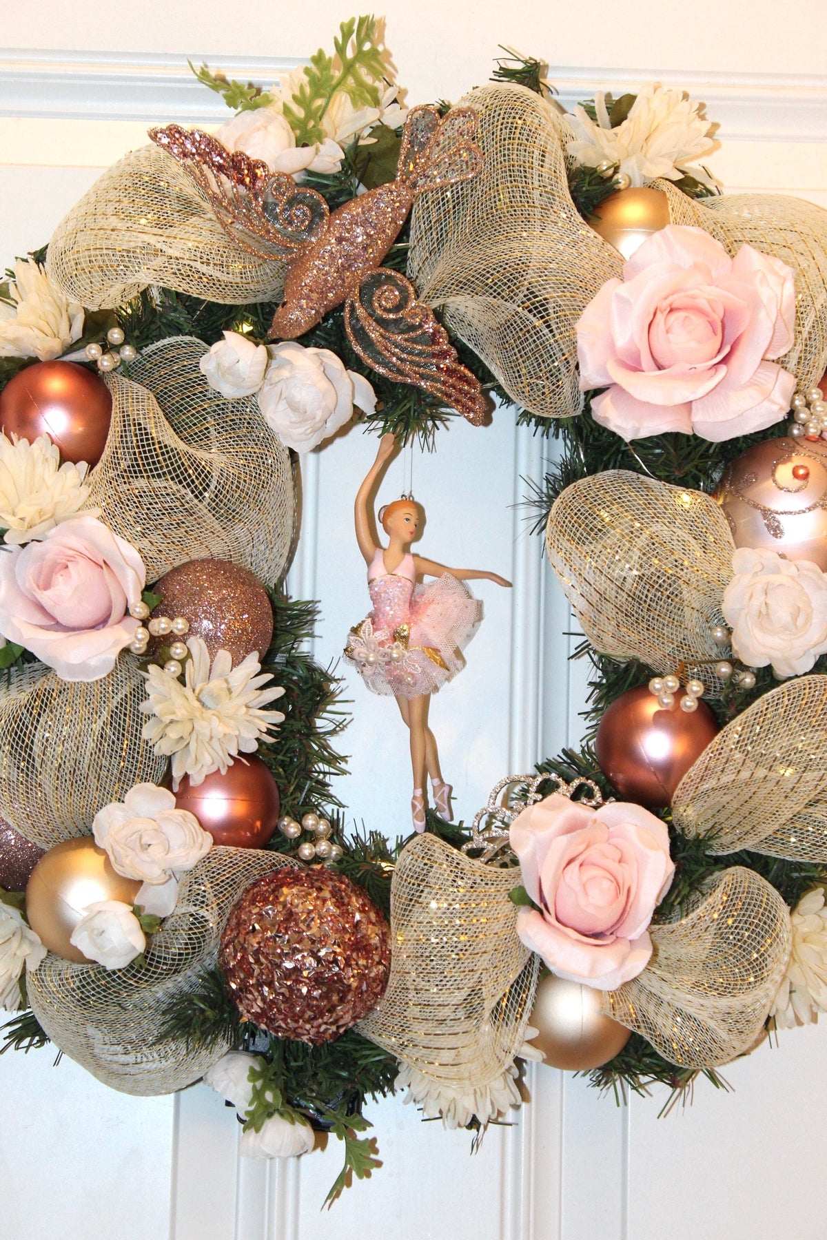 Ballerina Princess Wreath, Little Girl Christmas Wreath