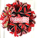 Christmas Wreath, Traditional holiday decor, Red and Gold Wreath, Holiday Porch Decor