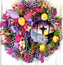Easter Wreath, He is Risen Wreath, Spring Cross Wreath, Front Door Spring Wreath, Stained Glass