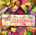 Hello Summer Wreath, Vibrant Porch Decor, Front Door