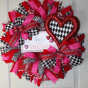 Valentine Wreaths, Valentines Day Wreaths, Heart Wreath, Harlequin Valentine Heart