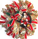 Christmas Wreath, Nativity, Santa Snow Globe, Double Door, deco mesh wreath, Winter Wreath for front door