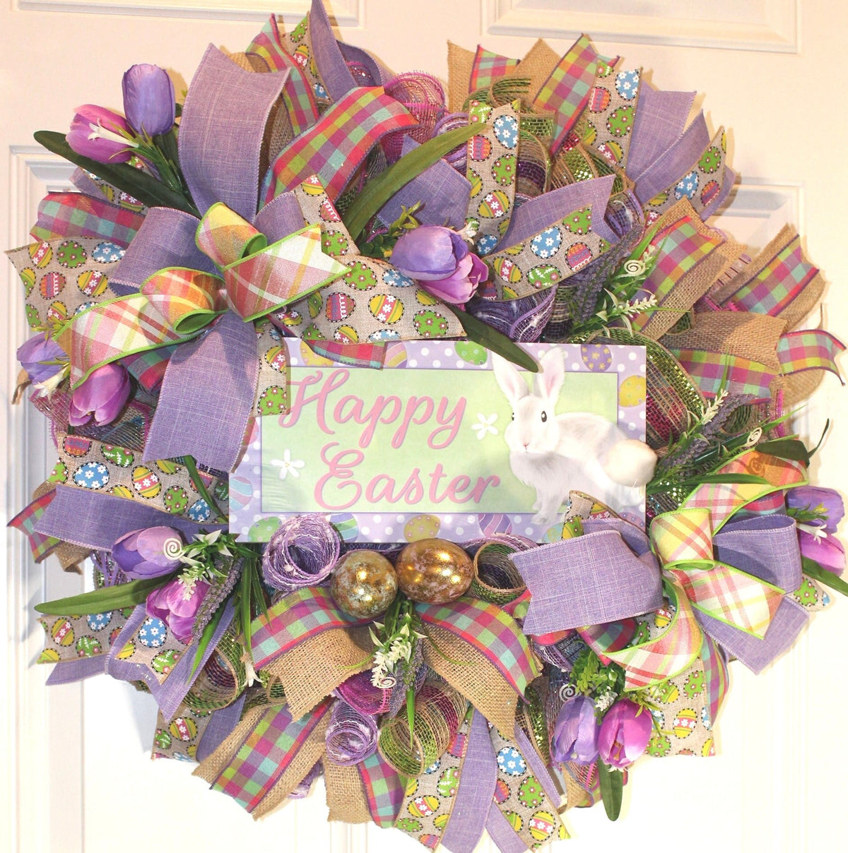Elegant Tulip Easter Wreath