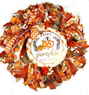 Large Fall Wreath, Pumpkin Spice, Traditional Autumn