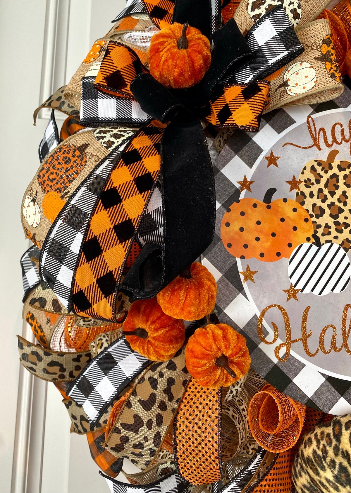 Whimsical Halloween Dog Wreath