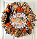Whimsical Halloween Dog Wreath