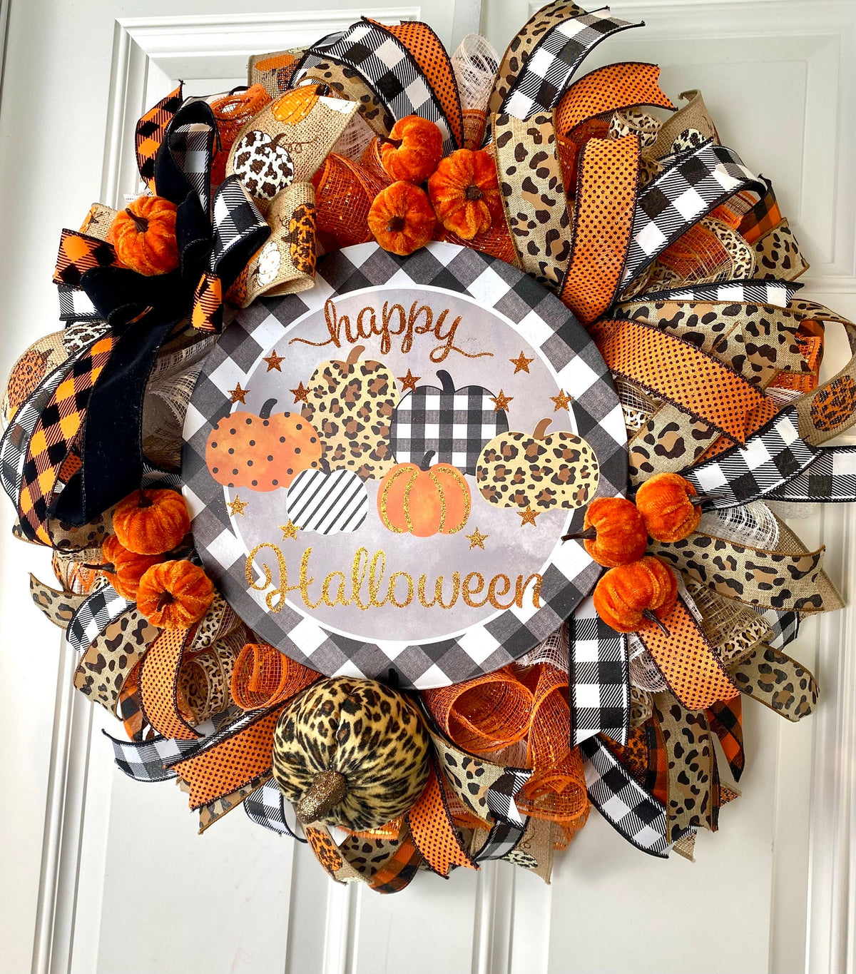 Whimsical Halloween Dog Wreath