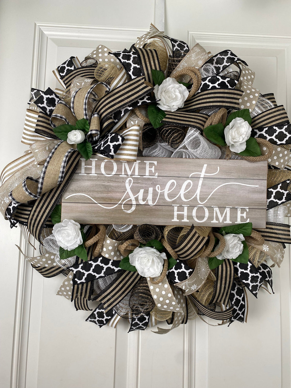 XL Summer Wreath, Farmhouse, Gift for Nurse, Dog Kisses, Farmhouse All Season Wreath, Spring Wreath, Summer Deco Mesh