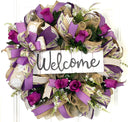 Purple Everyday Wreath, Farmhouse Wreath for Every Season, Spring Wreath, Summer Deco Mesh, color options available