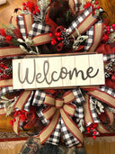 Farmhouse Buffalo Plaid Christmas Wreath