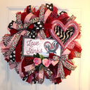 Love Stinks Valentine Wreath, Valentines Day Wreaths, Heart Wreath, Furry Valentine Heart