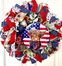 Everyday Patriotic Wreath, Highland Cow, Summer, Stars & Stripes, Everyday, Memorial Day, Double Doors, Flag, 4th of July, Summer Wreath