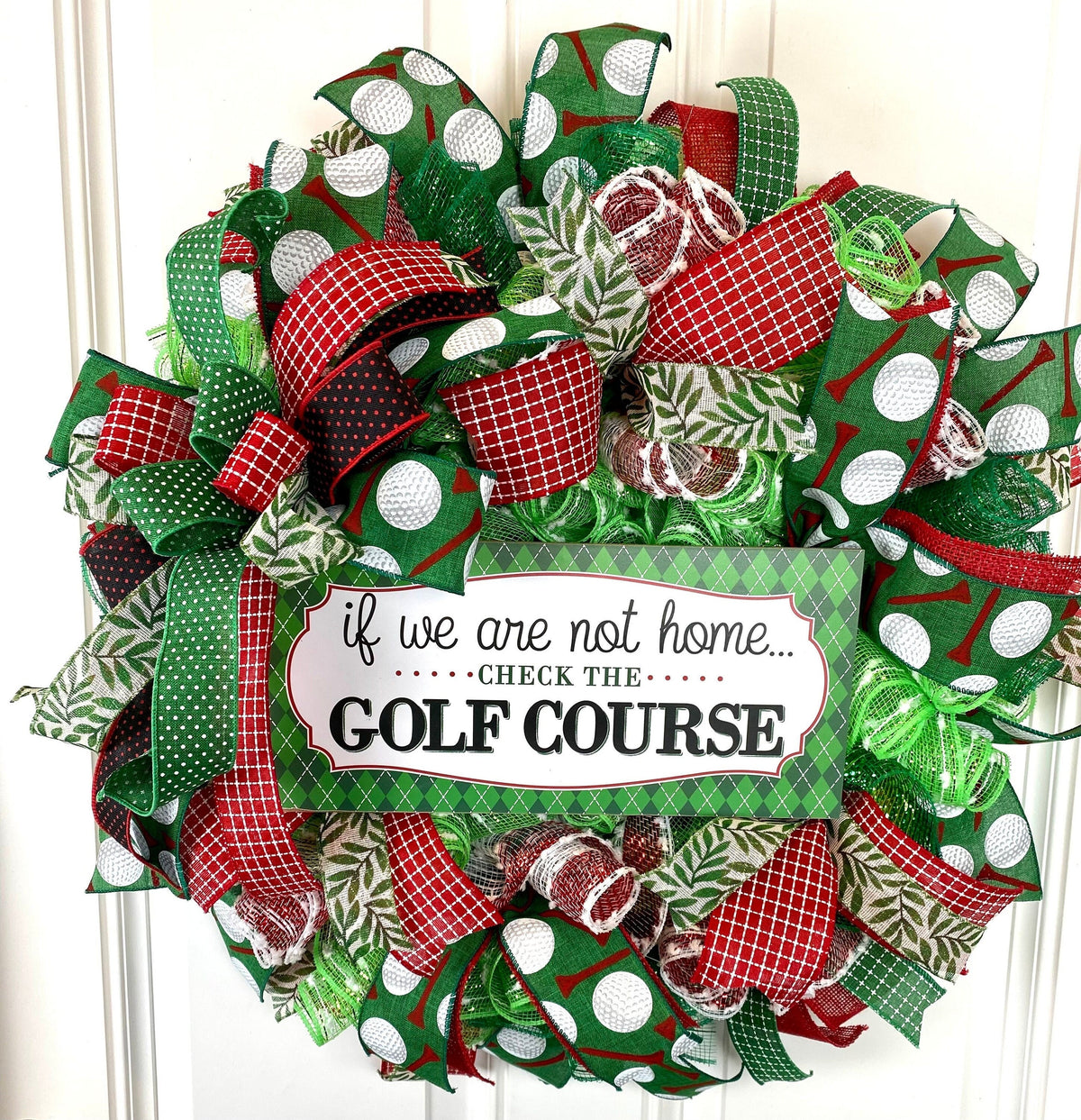 Summer Wreath, Golf wreath, Gift for Dad, Fathers Day, Handmade gift