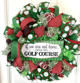 Summer Wreath, Golf wreath, Gift for Dad, Fathers Day, Handmade gift