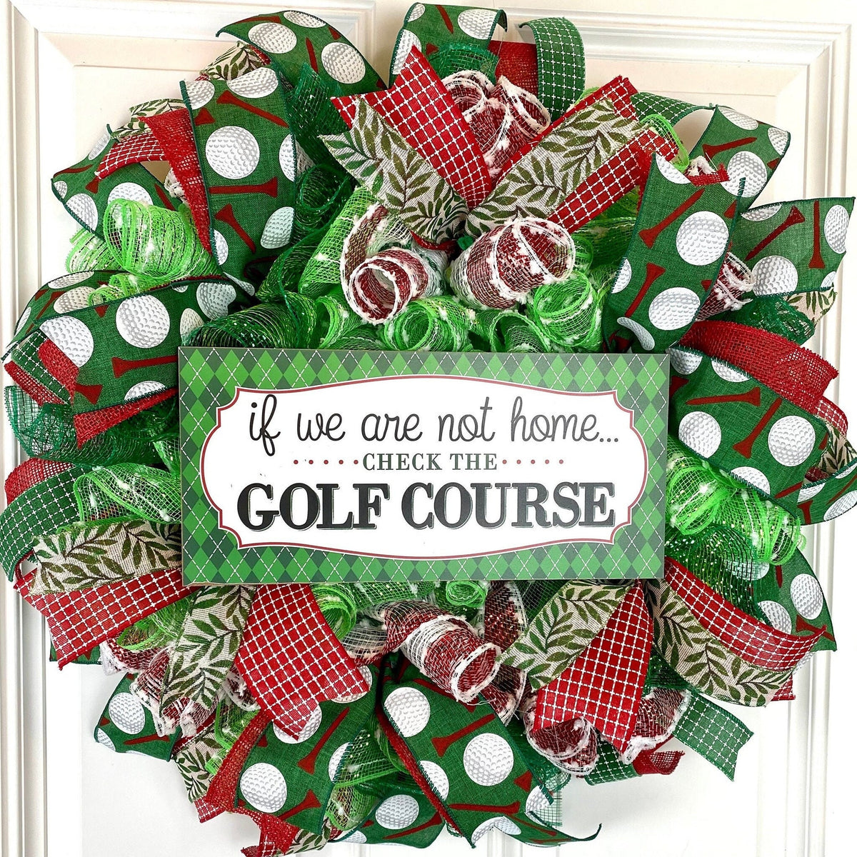 Summer Wreath, Golf wreath, Gift for Dad, Fathers Day, Handmade gift