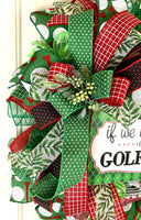 Summer Wreath, Golf wreath, Gift for Dad, Fathers Day, Handmade gift