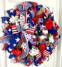 Patriotic Wreath, Summer Wreath, American Flag, Stars & Stripes, Everyday, Memorial Day, Double Doors, Flag, 4th of July, Summer Wreath