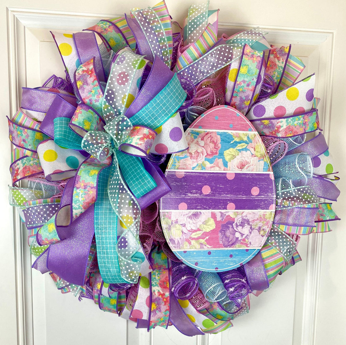 Easter Wreath, Spring Decor, Double Door Wreath