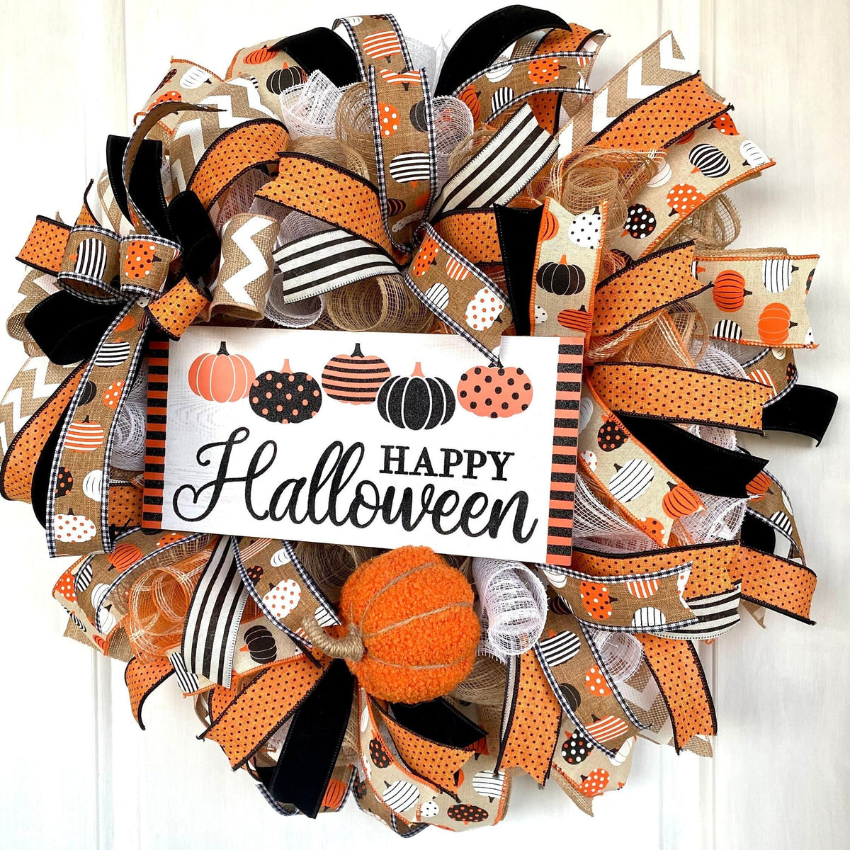 Halloween Decor, Pumpkin, Fall Wreath, Autumn, Home Decor