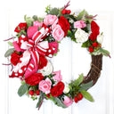 Christmas Wreath, Rose & Lambs Ear Floral Everyday Wreath, Peonies/rose wreath, Front Door Valentine Wreath, Anniversary, gift for her