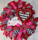 Valentine Wreaths, Valentines Day Wreaths, Heart Wreath, Harlequin Valentine Heart