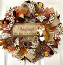Fall Wreath, Farmhouse, Nut House, Farmhouse Wreath, Autumn, Thanksgiving Decor, Mesh Wreath