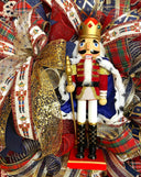 Nutcracker Wreath, Christmas Wreath, Nutcracker Decor, deco mesh wreath, Winter wreath
