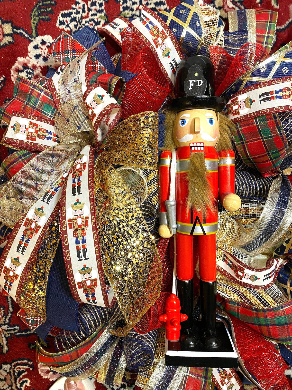 Nutcracker Wreath, Christmas Wreath, Nutcracker Decor, deco mesh wreath, Winter wreath