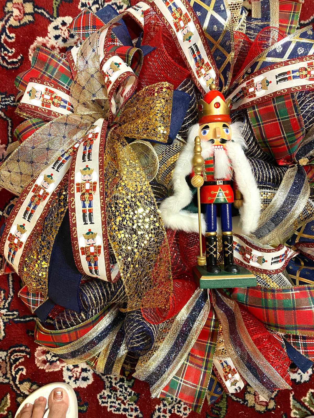 Nutcracker Wreath, Christmas Wreath, Nutcracker Decor, deco mesh wreath, Winter wreath