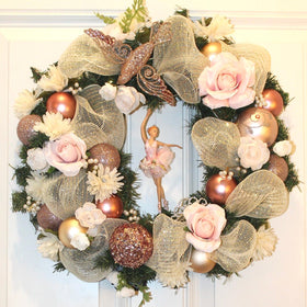 Ballerina Princess Wreath, Little Girl Christmas Wreath