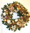 Rose Gold Christmas Wreath: Elegant Golden Holiday Decor
